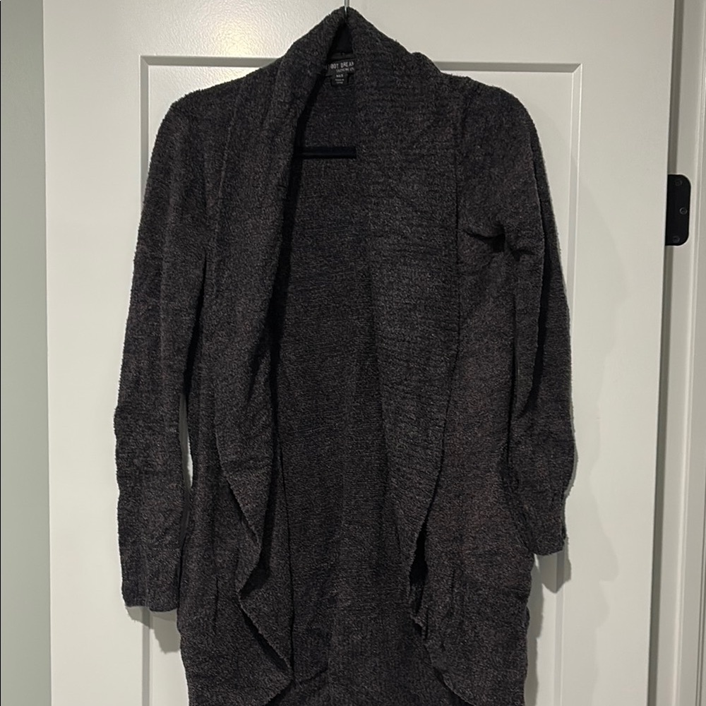 Cozy Gray Open-Front Cardigan
